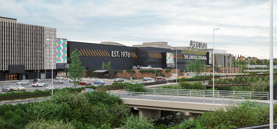 Bold new Brent Cross façade revealed as London landmark turns 50
