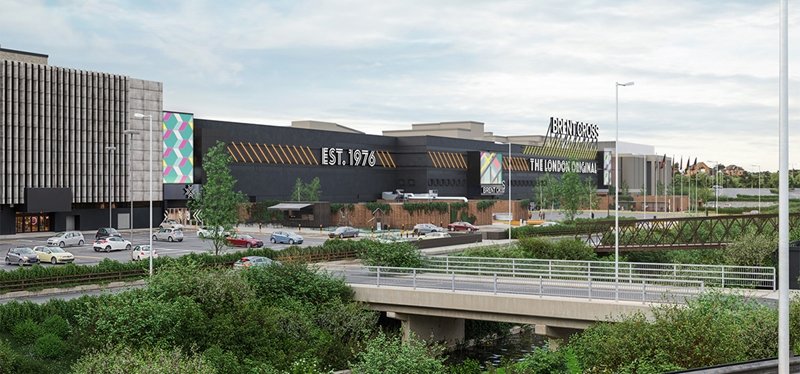 Bold new Brent Cross façade revealed as London landmark turns 50